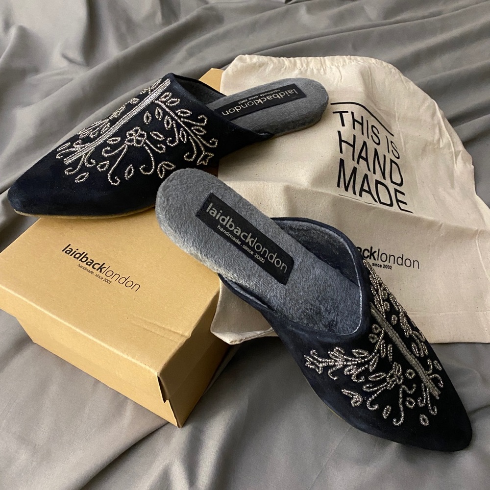 Laid Back London Boe Beaded Mules